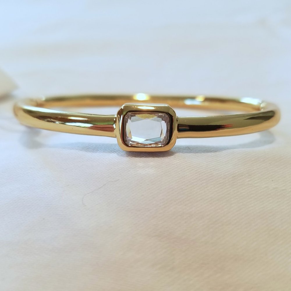 NEW kate spade bracelet - gold tone, clear stone